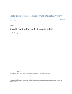 Should Fashion Design Be Copyrightable?