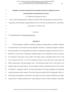 Manganese carbonate formation from amorphous and