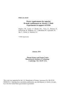 Power requirements for superior H-mode