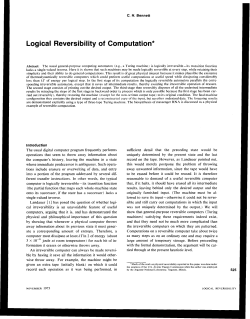 Logical Reversibility of Computation