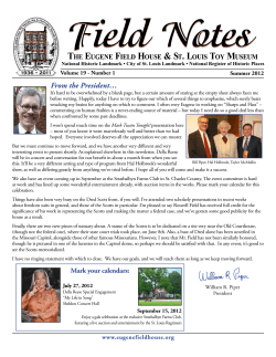 Newsletter Summer 2012