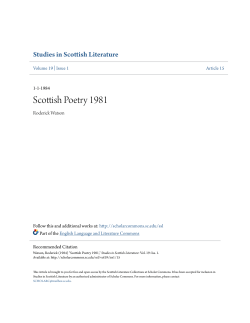Scottish Poetry 1981