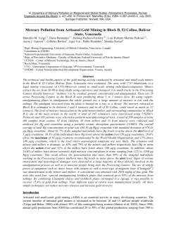 Mercury Pollution from Artisanal Gold Mining in Block B