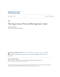 The Supervisory Power of the Supreme Court