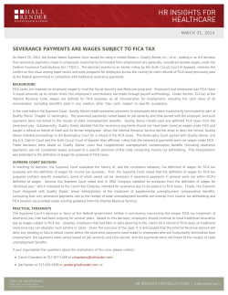 SEVERANCE PAYMENTS ARE WAGES SUBJECT TO FICA TAX