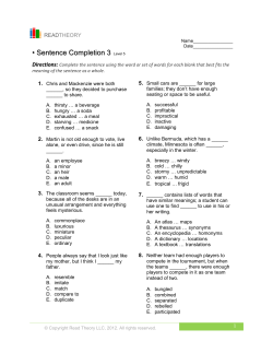 Sentence Completion 3 - English for Everyone