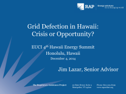 Grid Defection in Hawaii: Crisis or Opportunity?