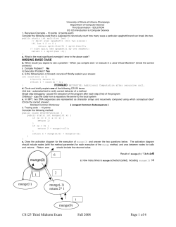 CS125 Third Midterm Exam Fall 2008 Page 1 of 4 munge(1) munge