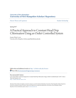 A Practical Approach to Constant Head Drip Chlorination Using an