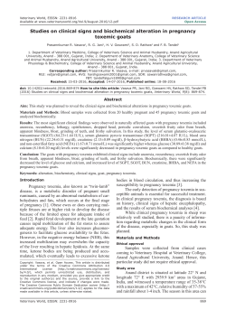 Studies on clinical signs and biochemical alteration in pregnancy