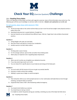 Check Your EQ (Exercise Quotient) Challenge