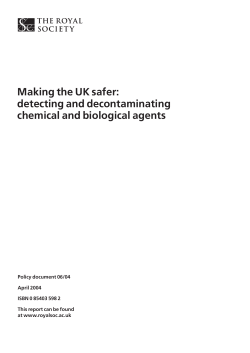 Making the UK safer: detecting and decontaminating