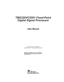 TMS320VC5501 Fixed-Point Digital Signal