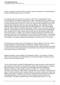 The Louisiana Purchase