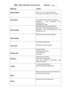 Fourth Grade Math Curriculum