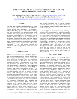 CASE-STUDY OF A XILINX SYSTEM GENERATOR DESIGN FLOW
