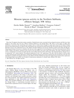 Miocene igneous activity in the Northern Subbasin, offshore