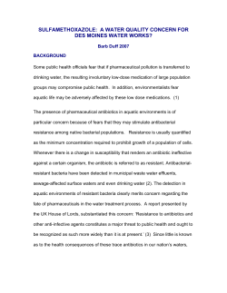 sulfamethoxazole - Des Moines Water Works