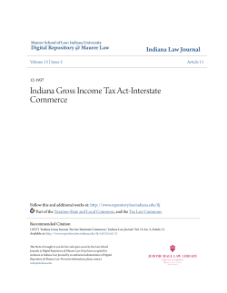 Indiana Gross Income Tax Act-Interstate Commerce