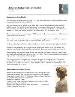 Antigone Background Information