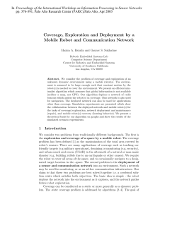 Coverage, Exploration and Deployment by a Mobile Robot and