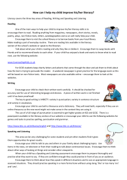 How can I help my child improve his/her literacy?