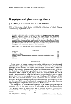 Bryophytes and plant strategy theory