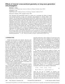 Effects of channel cross-sectional geometry on long wave