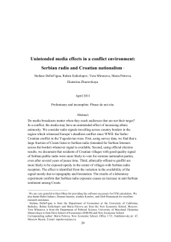 Cross-Border Effects of Foreign Media: Serbian Radio and