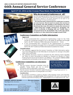 66th Annual General Service Conference