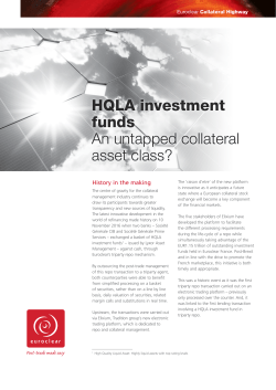 HQLA investment funds An untapped collateral asset