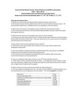 Environmental Review Process, Route Selection and MARTA