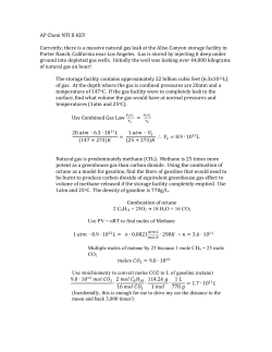 AP Chem NTI II KEY Currently, there is a massive natural gas leak at