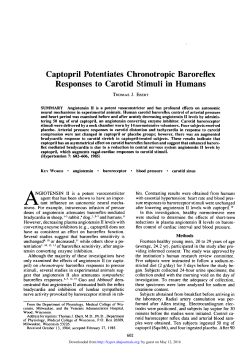 Captopril Potentiates Chronotropic Baroreflex Responses to Carotid