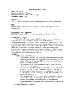 Ruby Bridges Lesson Plan - Southeastern Louisiana University