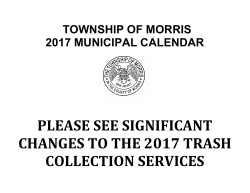 please see significant changes to the 2017 trash