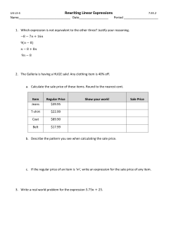 Rewriting Linear Expressions