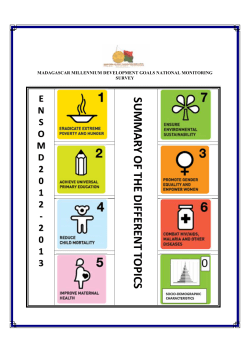 madagascar millennium development goals national monitoring