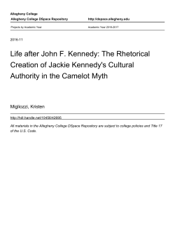 Life after John F. Kennedy: The Rhetorical Creation of Jackie