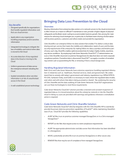 Bringing Data Loss Prevention to the Cloud