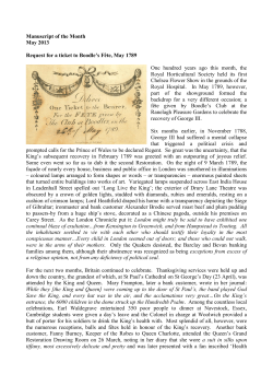 Manuscript of the Month May 2013 Request for a ticket to Boodle`s