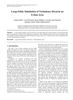 Large-Eddy Simulation, TKE decay, Urban Boundary Layer