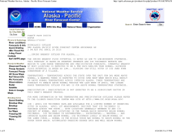National Weather Service, Alaska - Pacific River Forecast
