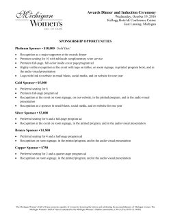 Sponsorship and Advertising Opportunities