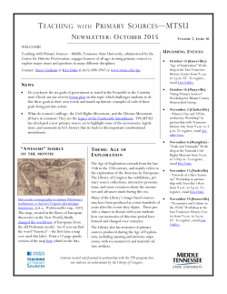 October 2015 - Middle Tennessee State University