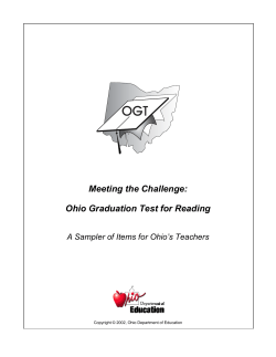 Graduation Test (OGT) for Reading______