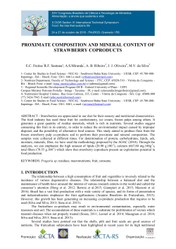 proximate composition and mineral content of strawberry