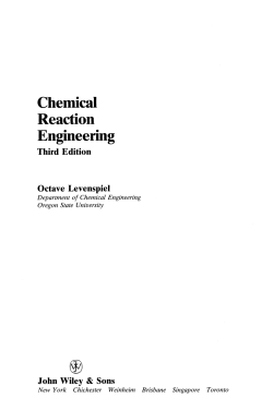 Chemical Reaction Engineering