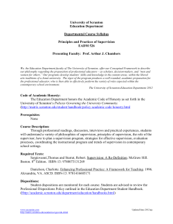 Syllabus - The University of Scranton