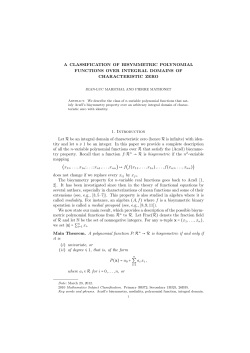 A CLASSIFICATION OF BISYMMETRIC POLYNOMIAL FUNCTIONS